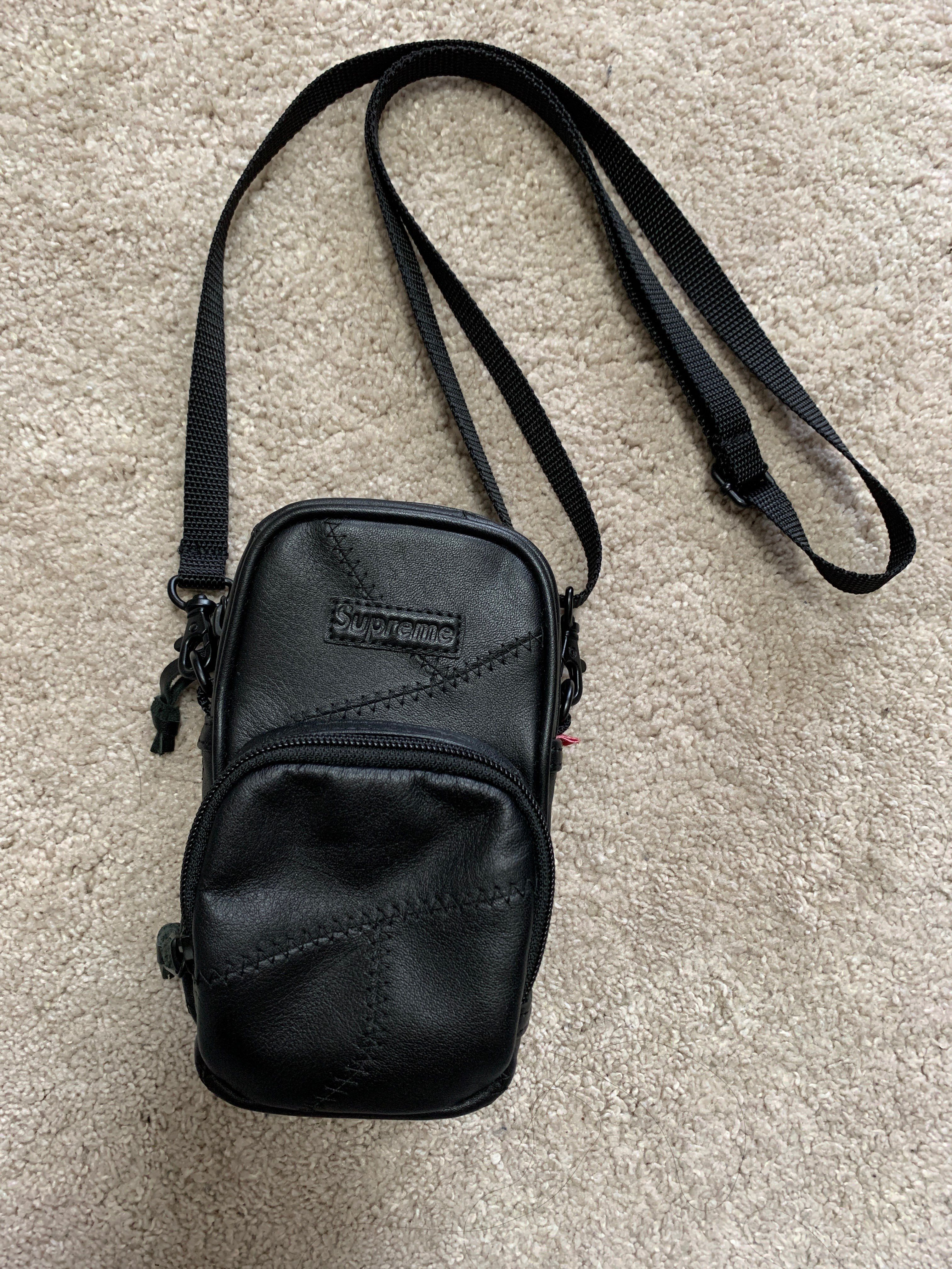 Supreme Patchwork Leather Small Shoulder Bag 4″ X 7″ 