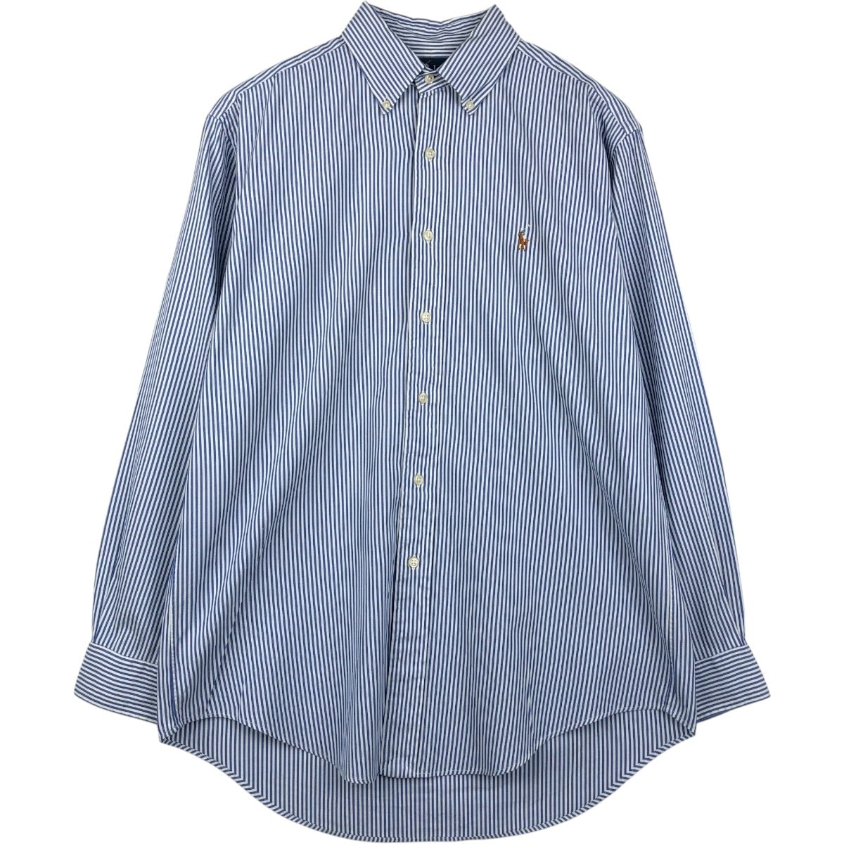 古着 ラルフローレン Ralph Lauren YARMOUTH 長袖 ボタンダウンストライプシャツ メンズM相当/eaa659250