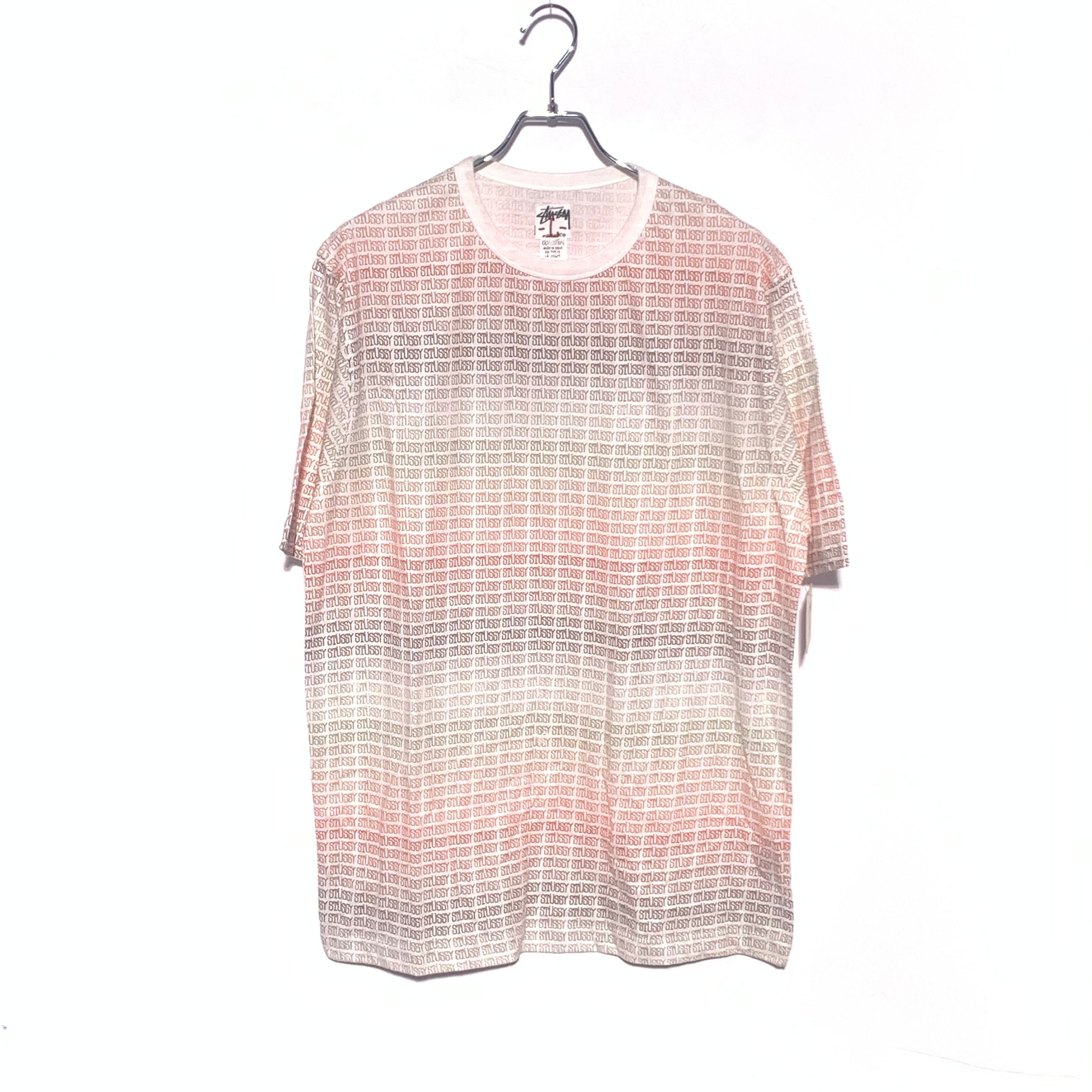 STUSSY All-over pattern   Real Fade tee chocolate