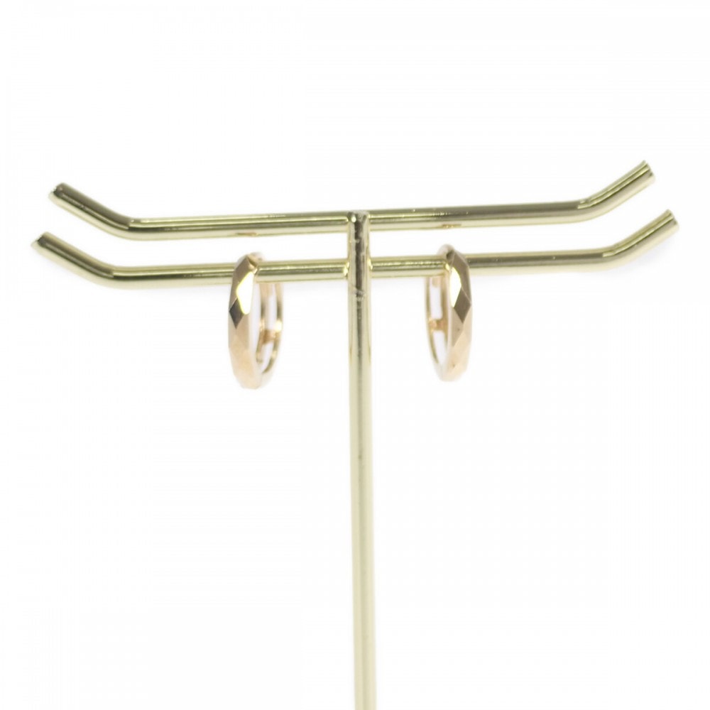 デザイン ジュエリー フープ ピアス K18イエローゴールド レディース【中古】【Nランク】