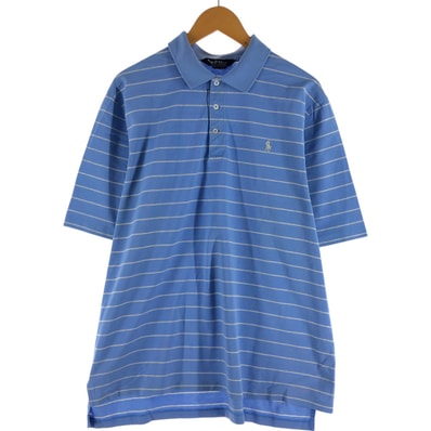 古着 ラルフローレン Ralph Lauren POLO GOLF ポロゴルフ 半袖 ボーダー ポロシャツ メンズXL相当/eaa522186