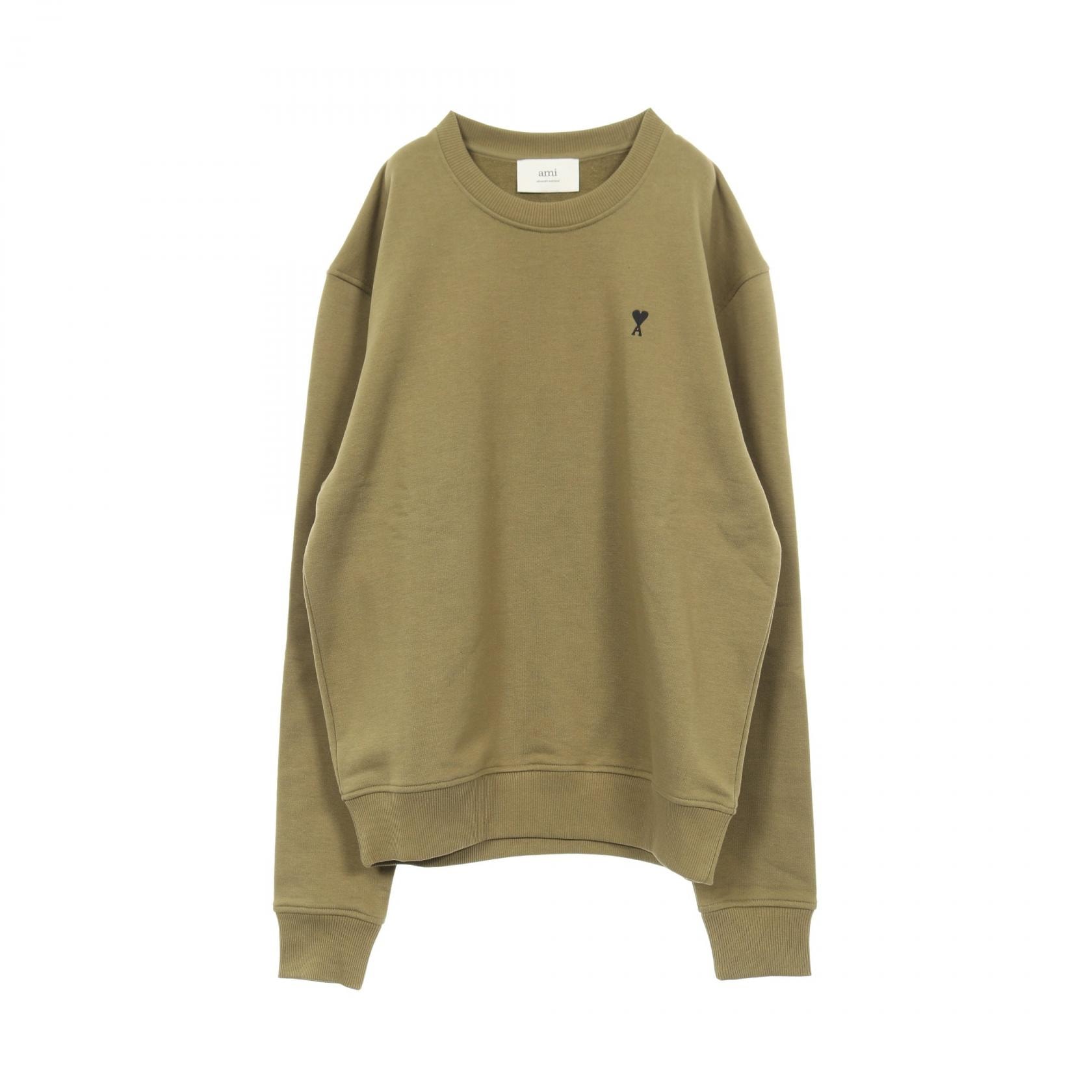 アミ AMI Ami De Coeur スウェット 衣料品 トップス コットン メンズ カーキ系 HSW763.730298M 【新品】