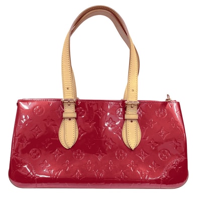 LOUIS VUITTON 極美品 ルイヴィトン ローズウッド アヴェニュー モノグラムヴェルニ ポムダムール ハンドバッグ M93507 エナメルレザーFL1037 レッド ショルダーバッグ ヴィトン LV Aランク 中古 鑑定済 ヴィトンバッグ