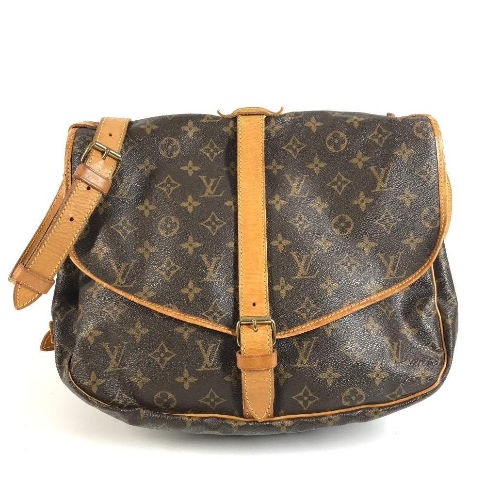 ルイヴィトン LOUIS VUITTON ソミュール35 ソミュール35 M42254 モノグラム カバン バッグ 斜め掛け フラップ ショルダーバッグ モノグラムキャンバス ブラウン