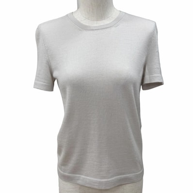 美品 エルメス 半袖ニット グレー レディース 38 47-7700