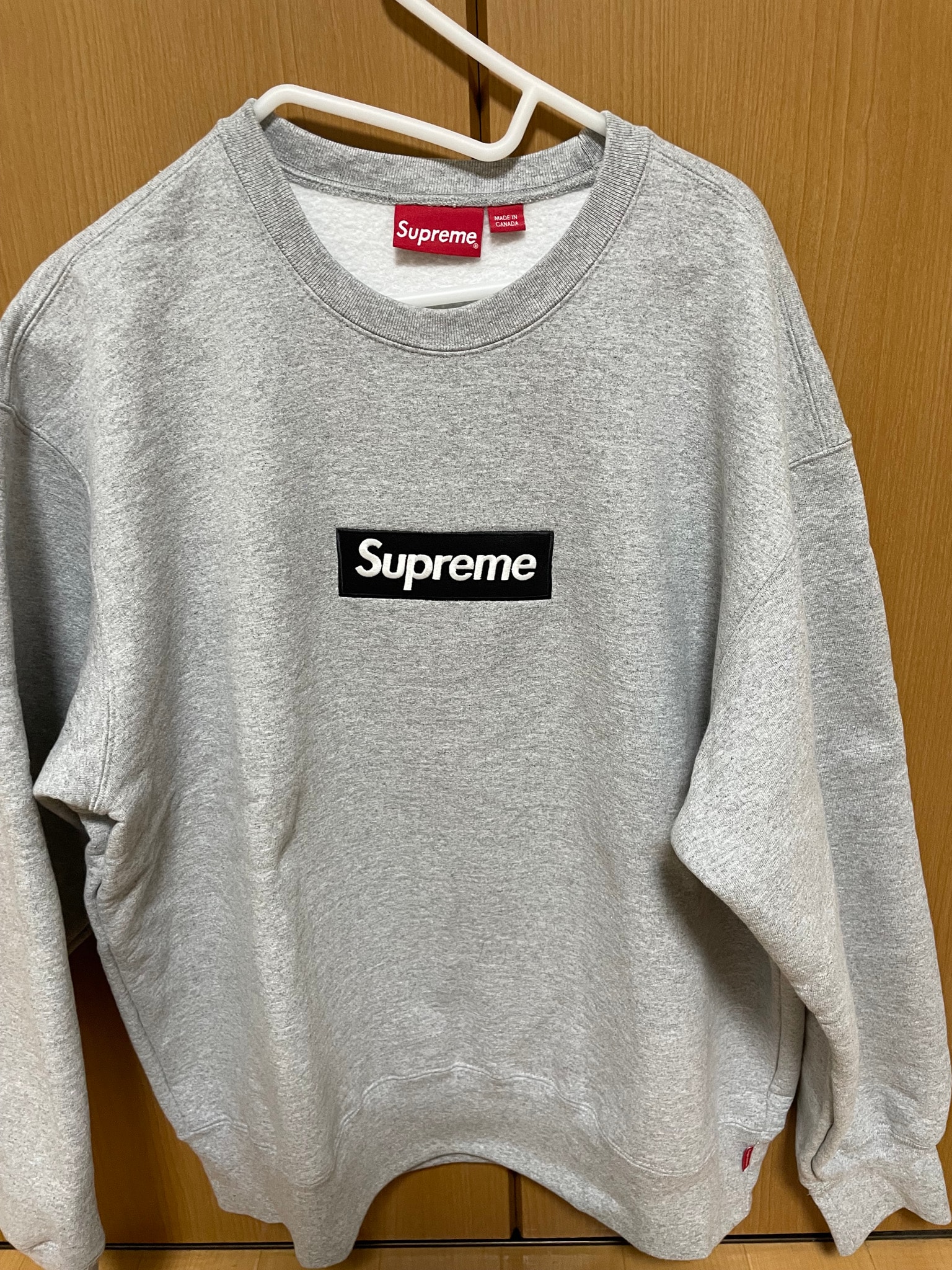 Supreme Box Logo Crewneck "Heather Grey" (22FW)