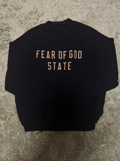 FEAR OF GOD ESSENTIALS Fleece Crewneck "Black"