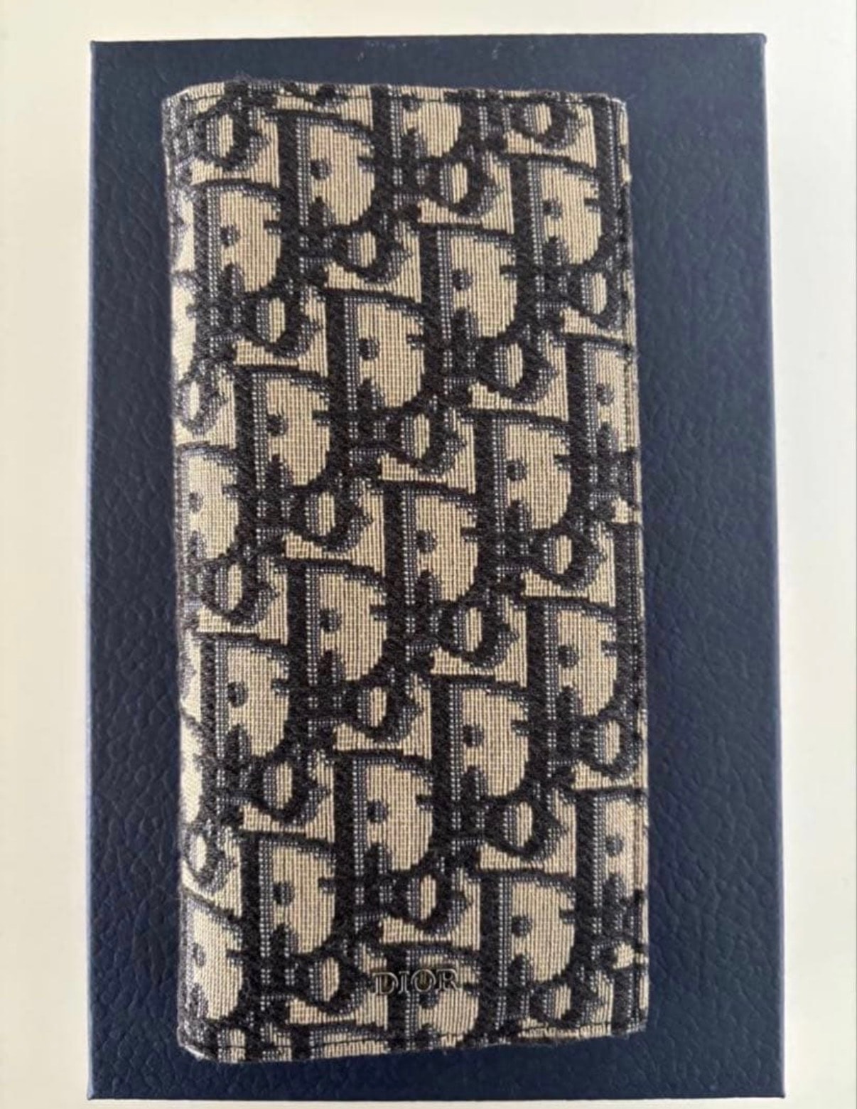 Dior Vertical Long Wallet Dior Oblique Jacquard "Beige"