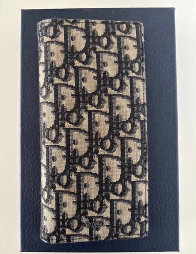 Dior Vertical Long Wallet Dior Oblique Jacquard "Beige"