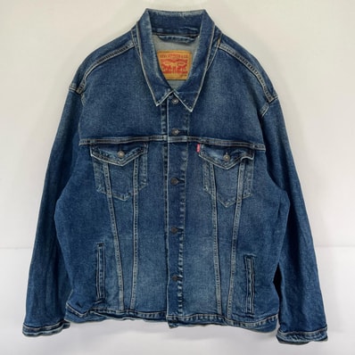 古着 リーバイス Levi's デニム ジャケット 大きいサイズ ジージャン 2XL ブルー系 メンズ
