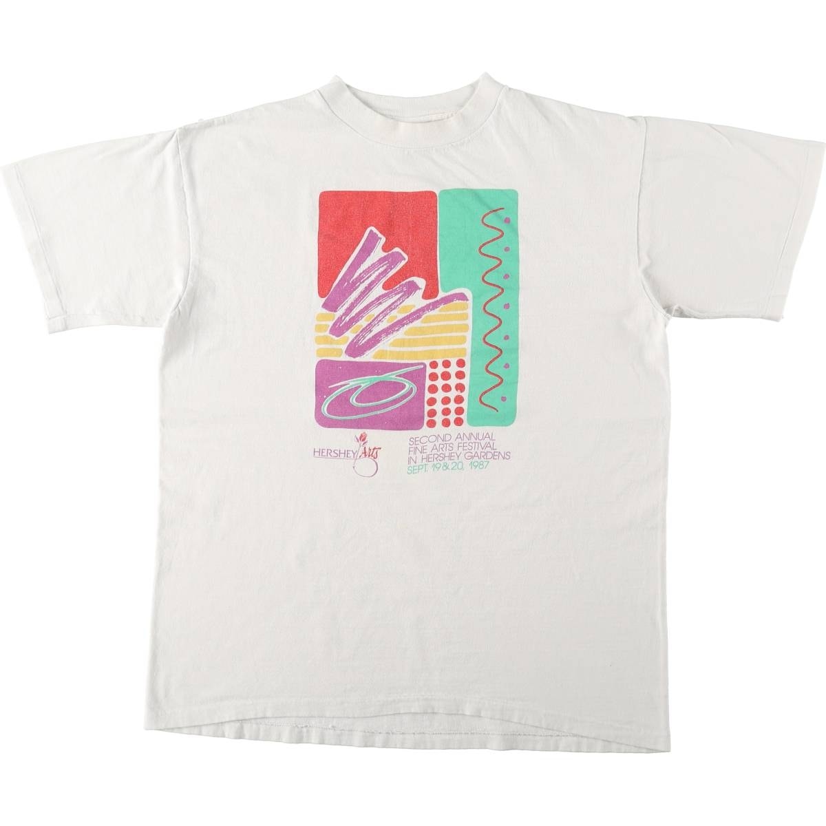 古着 80年代 オニータ ONEITA Second Annual Fine Arts Festival アートTシャツ USA製 メンズXL相当 ヴィンテージ/eaa667879