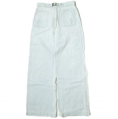 POLO RALPH LAUREN ポロ・ラルフローレン Margery ワイドレッグジーンズ 211838078001 25 Indigo インターロックベルト 綿麻 デニムパンツ ボトムス g18257
