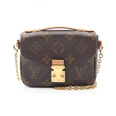 ルイ・ヴィトン LOUIS VUITTON ミクロ メティス ハンドバッグ バッグ PVCコーティングキャンバス レザー モノグラム レディース ブラウン系 M81267 【中古】