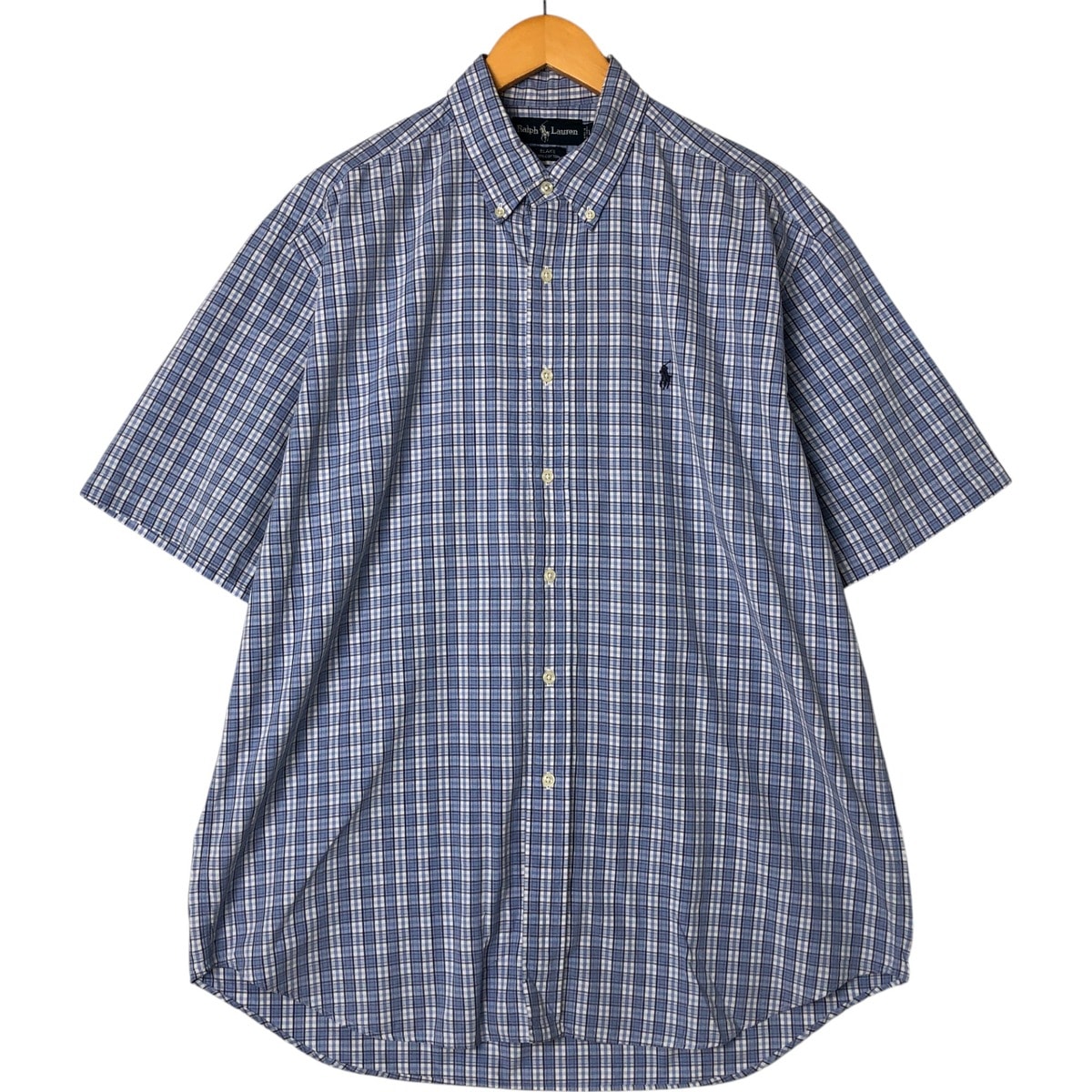 古着 ラルフローレン Ralph Lauren BLAKE 半袖 ボタンダウン チェックシャツ メンズL相当/eaa557857