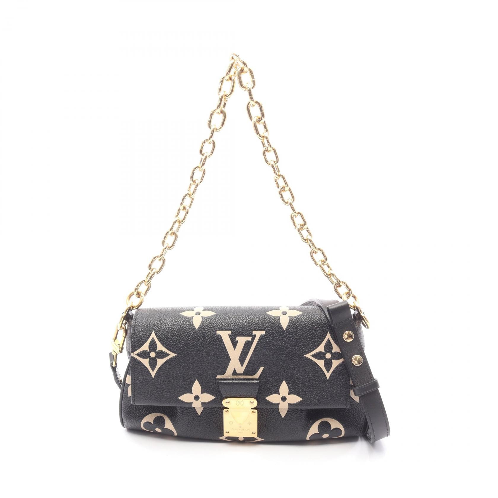 ルイ・ヴィトン LOUIS VUITTON フェイボリットNM ハンドバッグ バッグ レザー モノグラム・ジャイアント ベージュ レディース ブラック系 / ベージュ系 M45859 【中古】