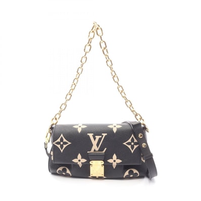 ルイ・ヴィトン LOUIS VUITTON フェイボリットNM ハンドバッグ バッグ レザー モノグラム・ジャイアント ベージュ レディース ブラック系 / ベージュ系 M45859 【中古】