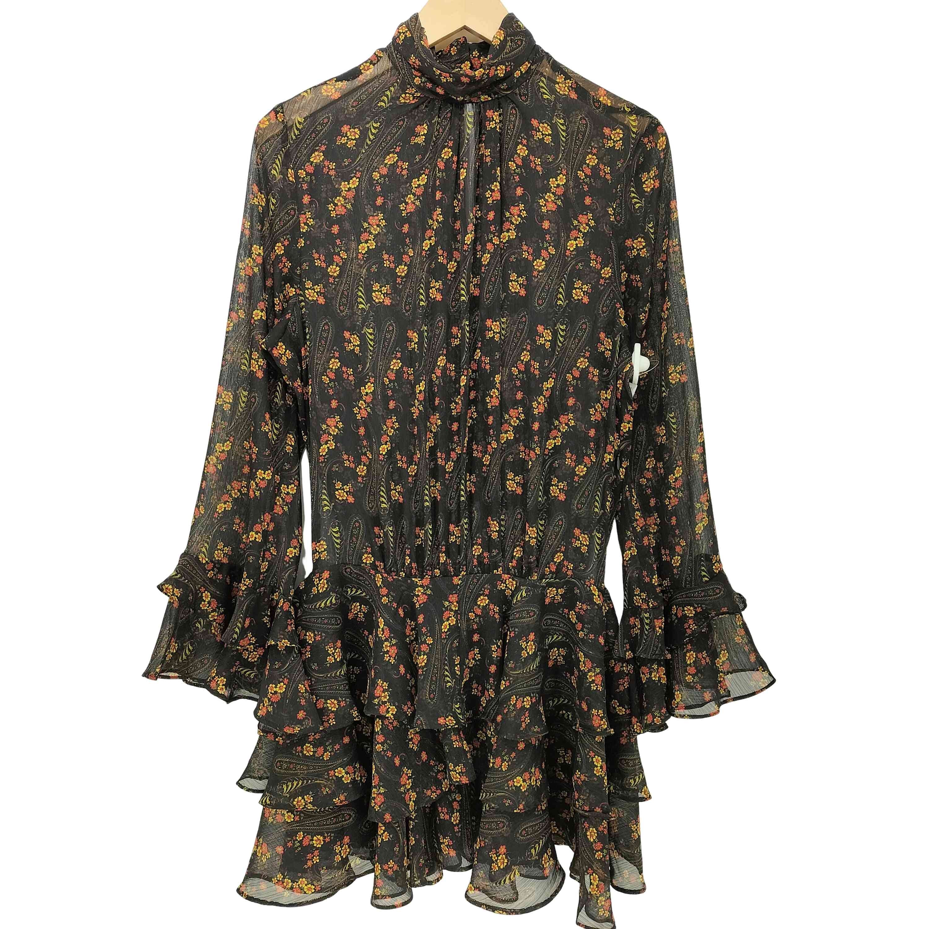 25AW FLORAL PRINT COTTON GAUZE DRESS【1143454954396】