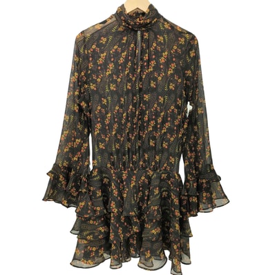 25AW FLORAL PRINT COTTON GAUZE DRESS【1143454954396】