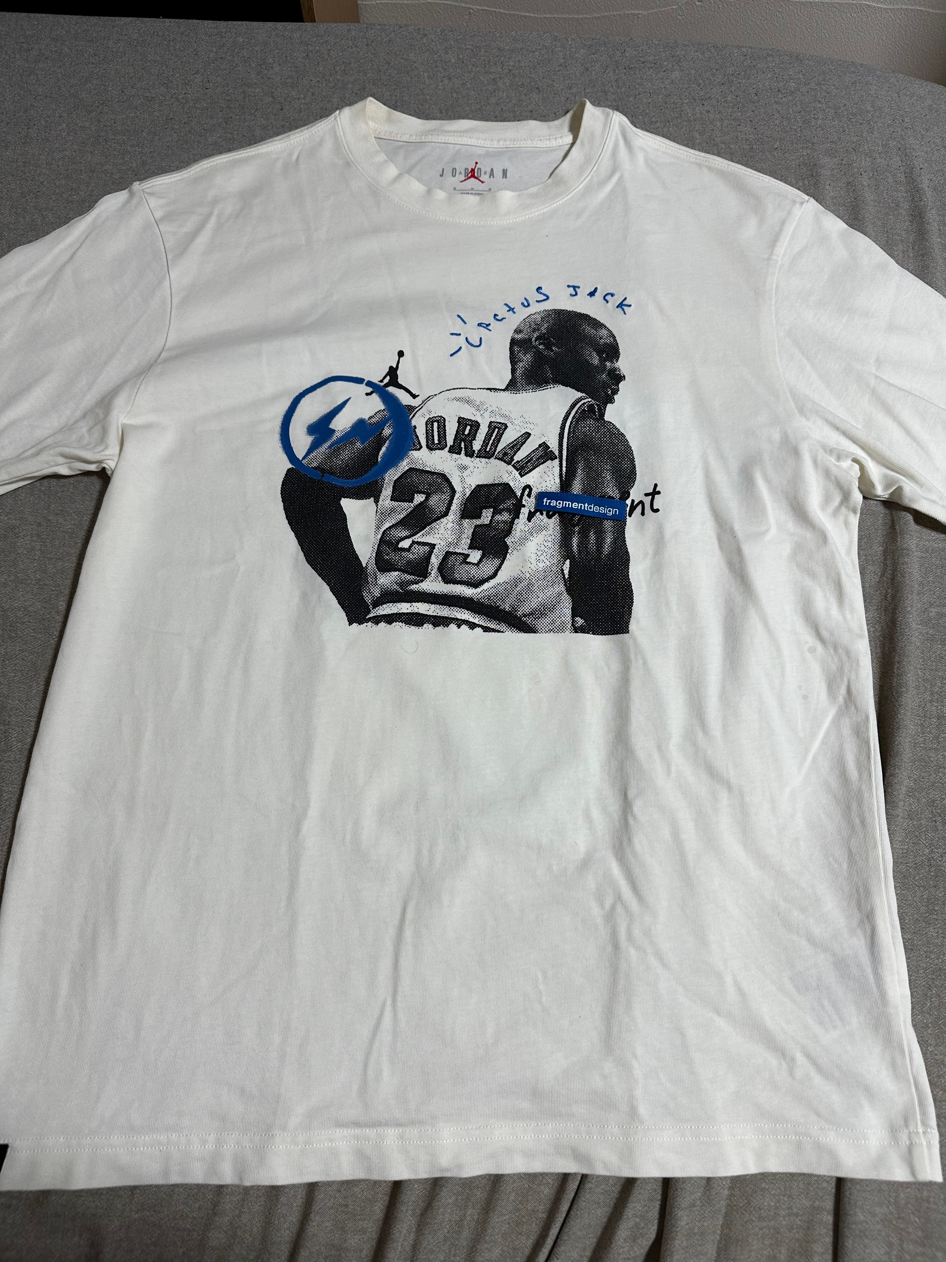 Air Jordan Travis Scott  Fragment Tee "White"