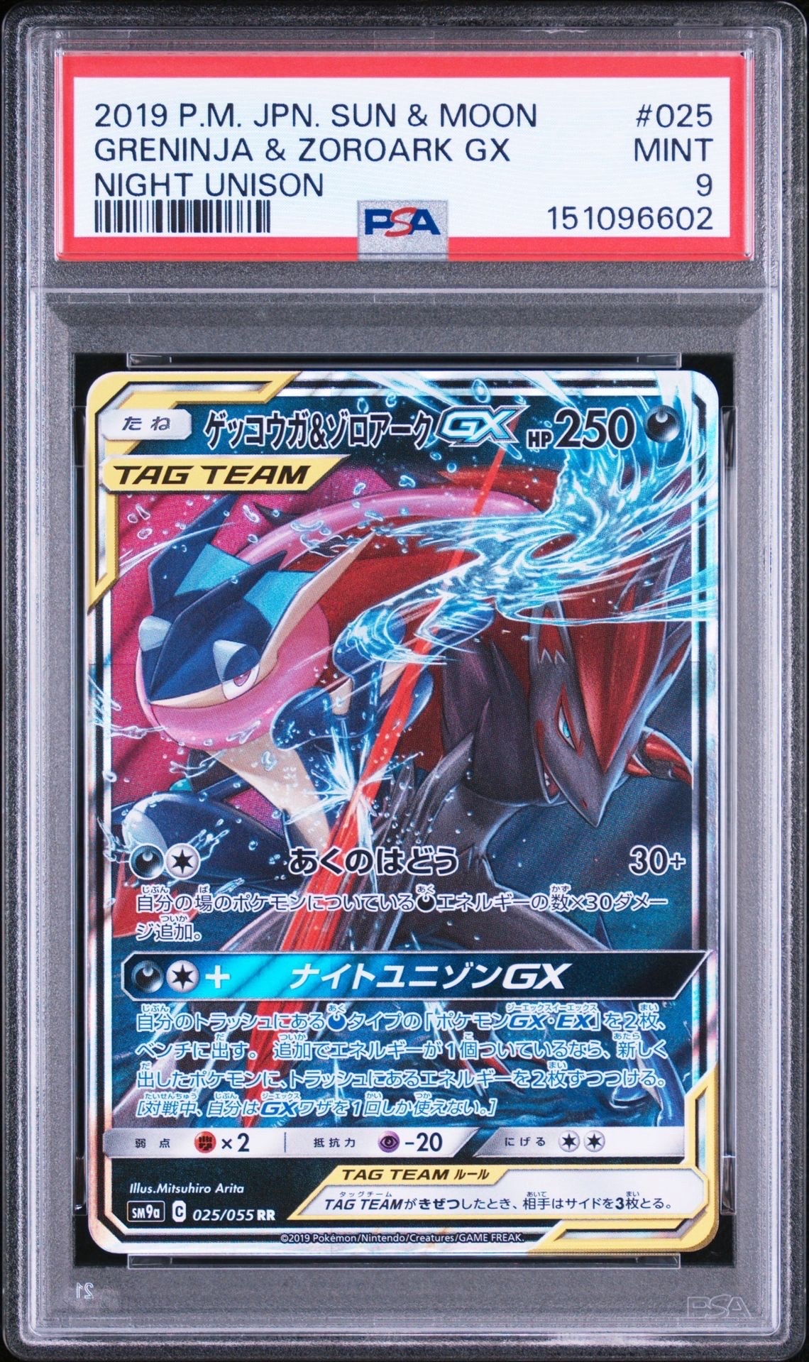 ゲッコウガ&ゾロアークGX RR [SM9a 025/055](強化拡張パック「ナイトユニゾン」)