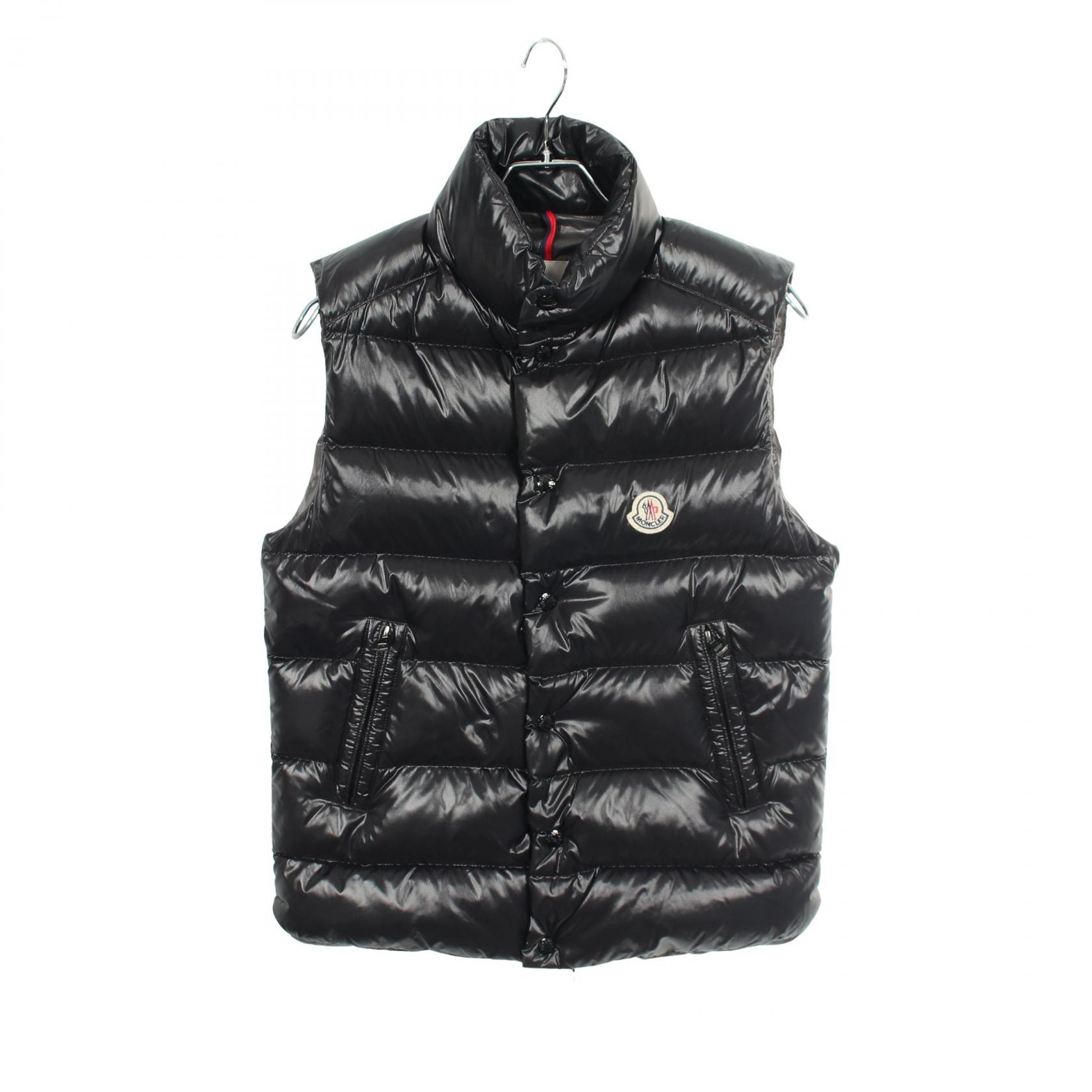 モンクレール MONCLER TIBB ダウンベスト 衣料品 アウター ナイロン メンズ ブラック系 1A00096 【中古】