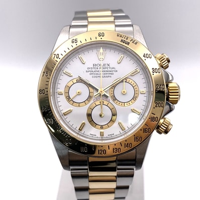 ROLEX ロレックス コスモグラフ デイトナ White 腕時計 16523 ステンレススチール K18イエローゴールド シルバー イエローゴールド メンズ【中古】