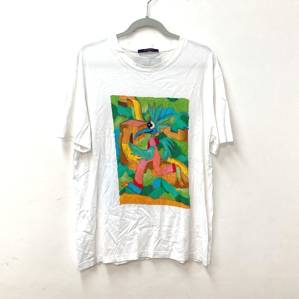 ルイヴィトン LOUIS VUITTON LVメン LVフレンド インサイドアウト ラベル Tシャツ アパレル トップス 半袖Tシャツ コットン ホワイト