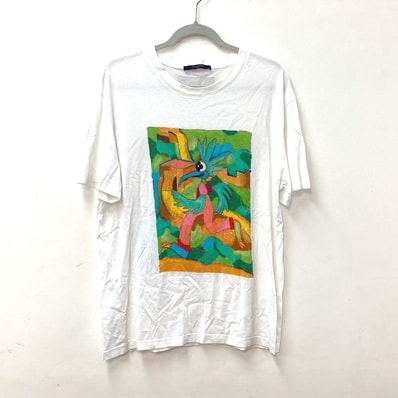 ルイヴィトン LOUIS VUITTON LVメン LVフレンド インサイドアウト ラベル Tシャツ アパレル トップス 半袖Tシャツ コットン ホワイト