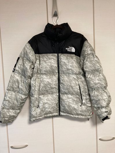 Supreme x The North Face Nuptse Jacket "White Paper Print"