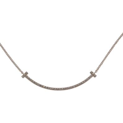 ティファニー TIFFANY&Co. スマイルペンダント 63058815 ネックレス K18ピンクゴールド ダイヤモンド レディース【中古】【Aランク】