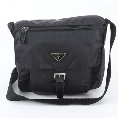 ■美品 プラダ テスート ナイロントライアングルロゴショルダーバッグ