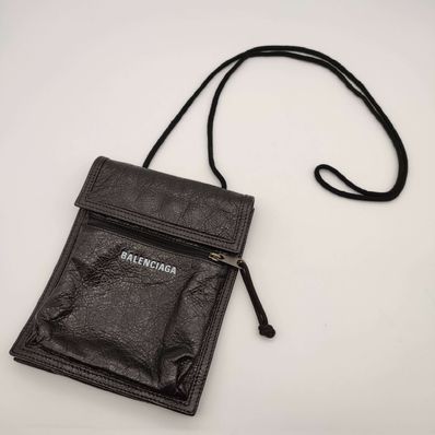 BALENCIAGA Explorer Small Pouch With Strap In "Black"
