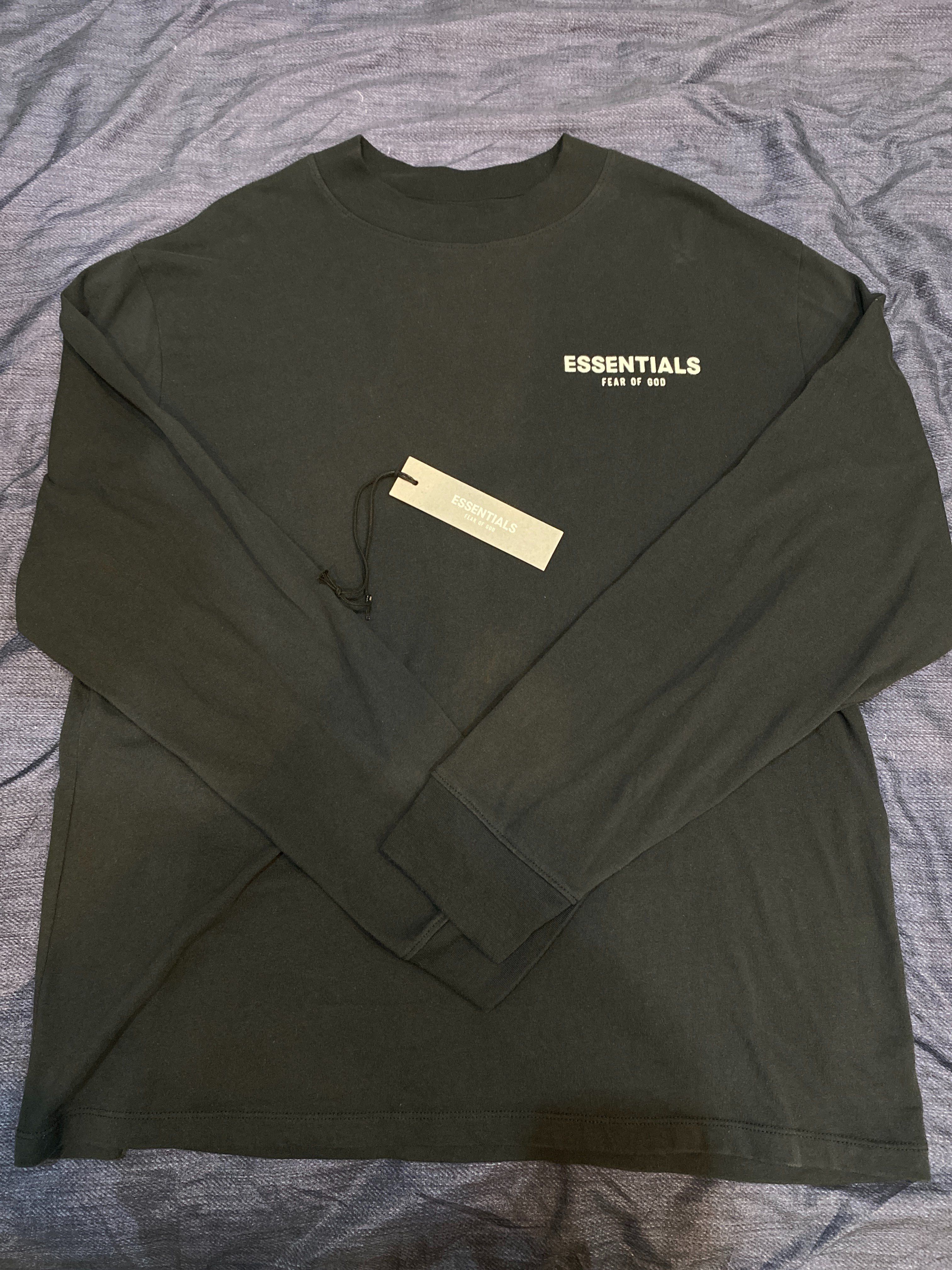 FEAR OF GOD ESSENTIALS Long Sleeve Photo T-shirt "Black"