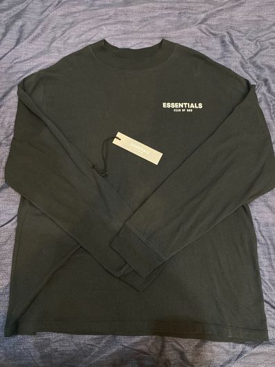 FEAR OF GOD ESSENTIALS Long Sleeve Photo T-shirt "Black"