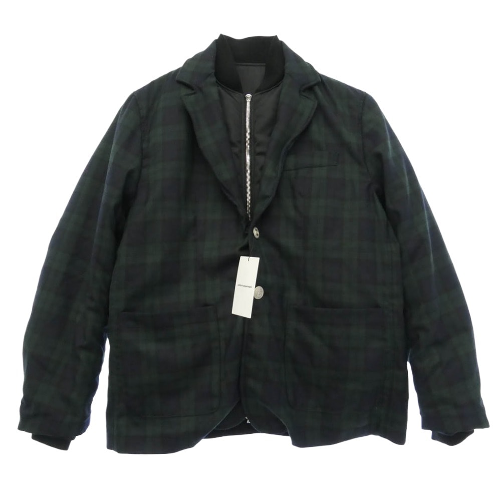 uniform experiment ユニフォームエクスペリメント 25AW UE-252038 REVERSIBLE MA-1 ブラックウォッチ柄 ラペル付きジャケット リバーシブル ジャケット ブラック系 グリーン系 1【美品】【中古】