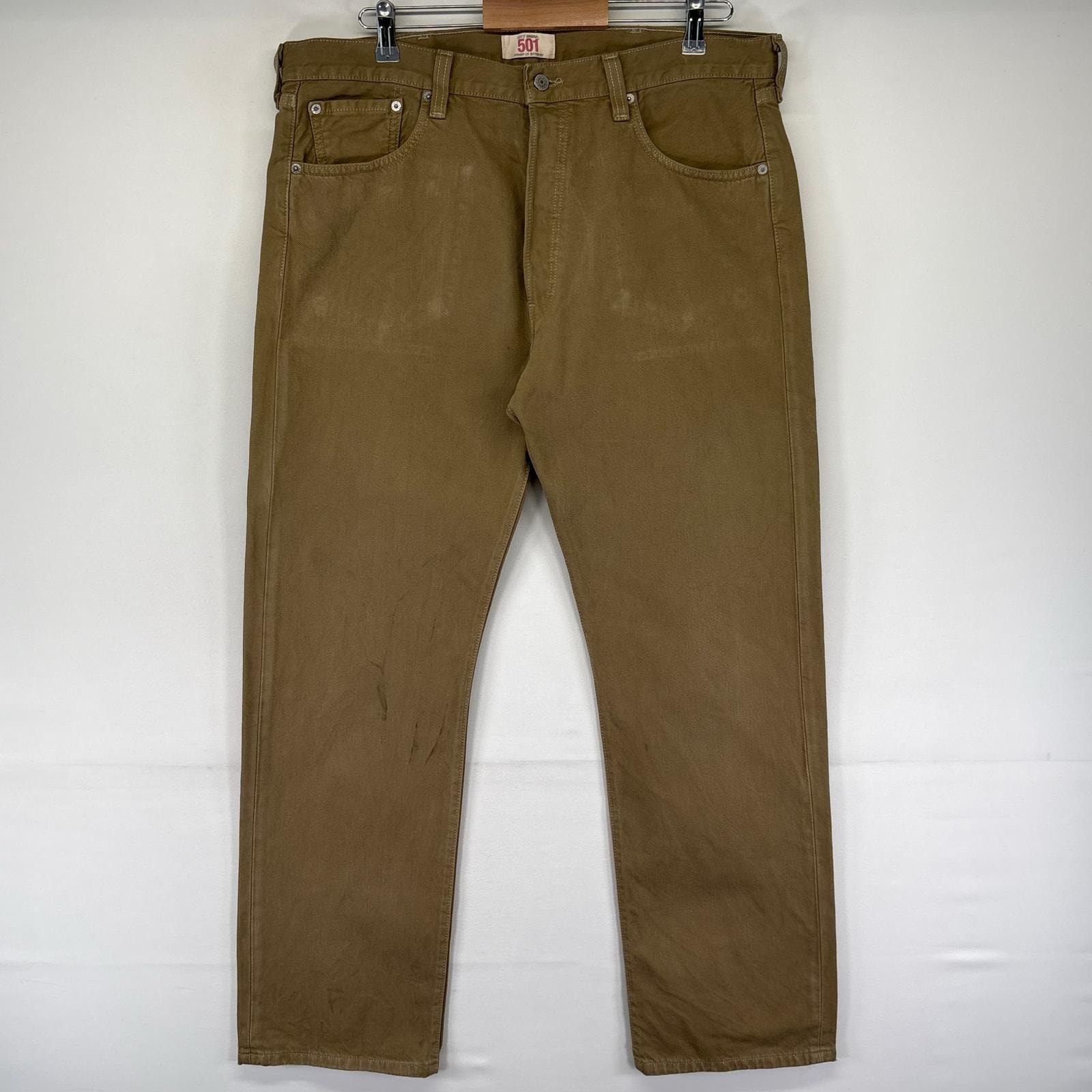 古着 リーバイス Levi's デニム パンツ 501 ストレート ボタンフライ ジーンズ ジーパン 長ズボン W38 L32  ブラウン系 メンズ