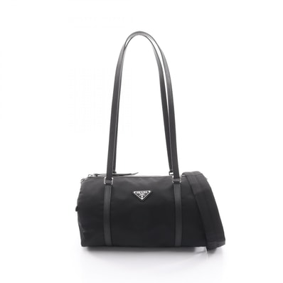 プラダ PRADA TESSUTO+SAFFIAN ダッフルバッグ 2WAY ショルダーバッグ バッグ ナイロン サフィアーノレザー レディース ブラック系 1BB154R064F0632 【新品】