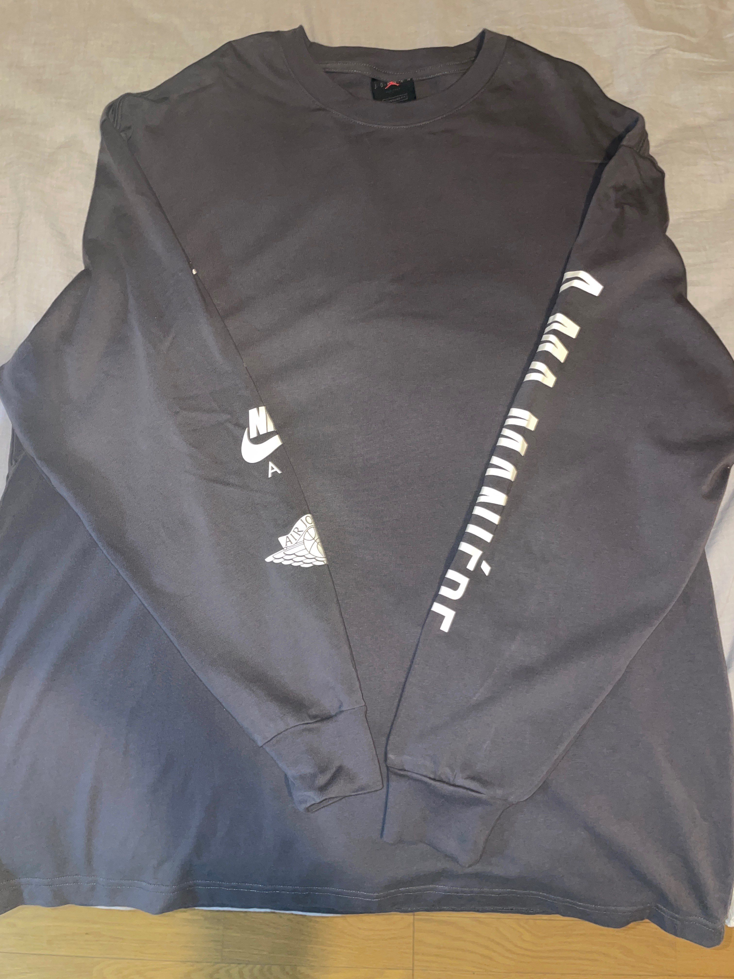 A MA MANIERE × JORDAN Long Tee "Midnight Fog/Light Cream"