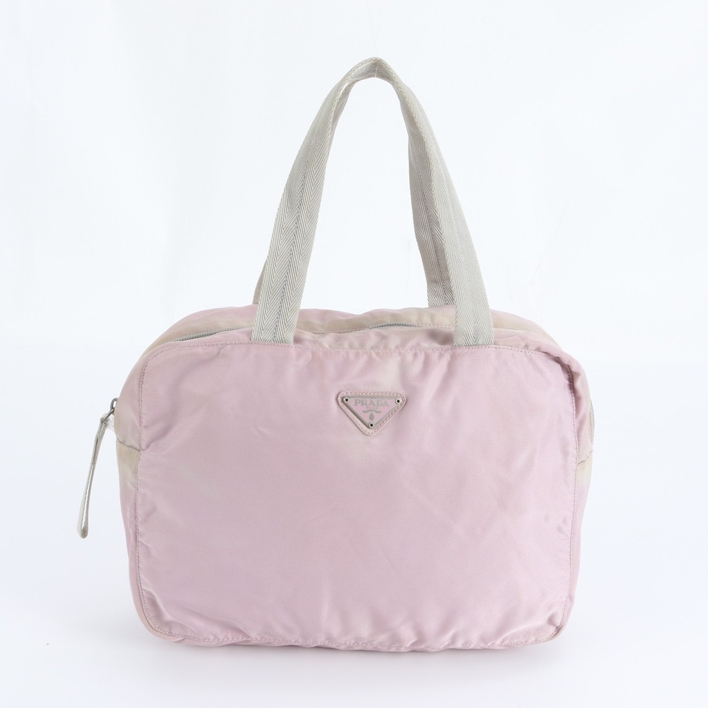 プラダ テスート ナイロントライアングルロゴトート バッグ