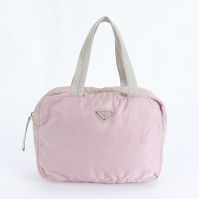 プラダ テスート ナイロントライアングルロゴトート バッグ