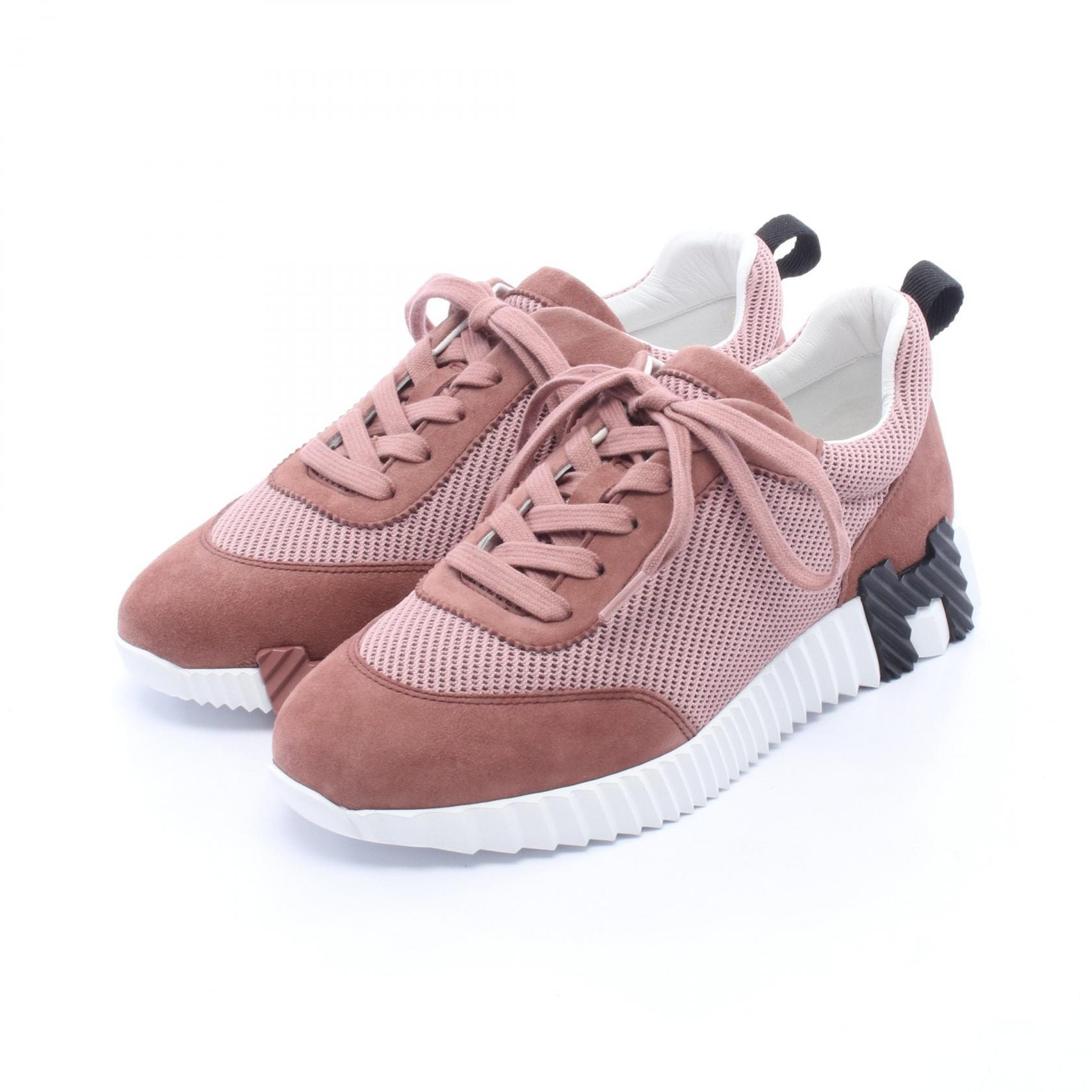 エルメス HERMES バウンシング スニーカー 靴 スウェード ファブリック レディース ブラウン系 【中古】