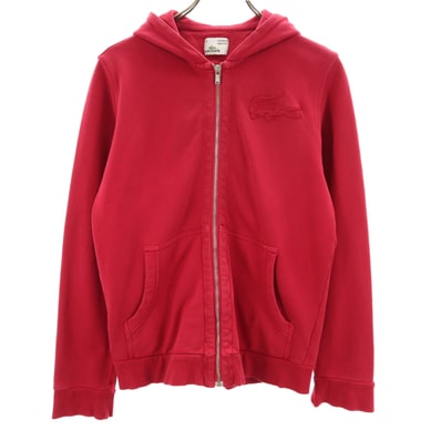 LACOSTE ラコステ 長袖 スウェット ジップパーカー 3 レッド系