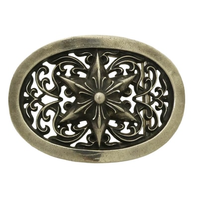 CHROME HEARTS クロムハーツ(原本有) インボイス付属BUCKL OVAL STAR 1.5 クラシック オーバル スター バックル シルバー系【中古】