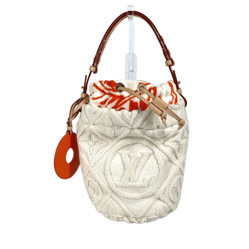 ルイヴィトン LOUIS VUITTON バケット・LV バケーション M25146 モノグラム 肩掛け ハンドバッグ 巾着 カバン ショルダーバッグ コットン ココホワイト ホワイト 新品同様