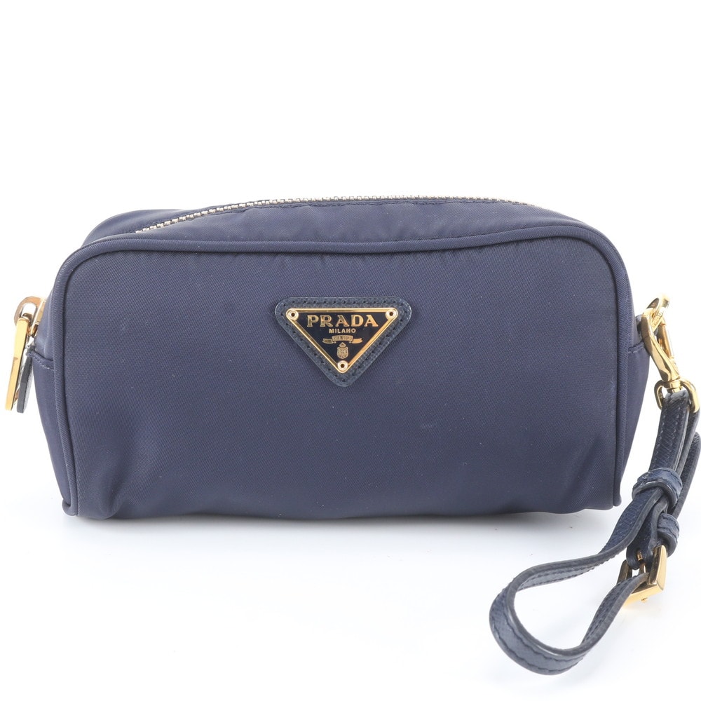 ■極美品 プラダ テスート ナイロントライアングルロゴポーチ