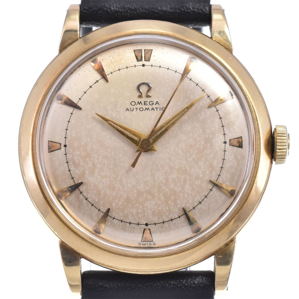 オメガ OMEGA ヴィンテージ ハーフローター Cal.351 シルバー 自動巻き メンズ 良品 腕時計 O#148354