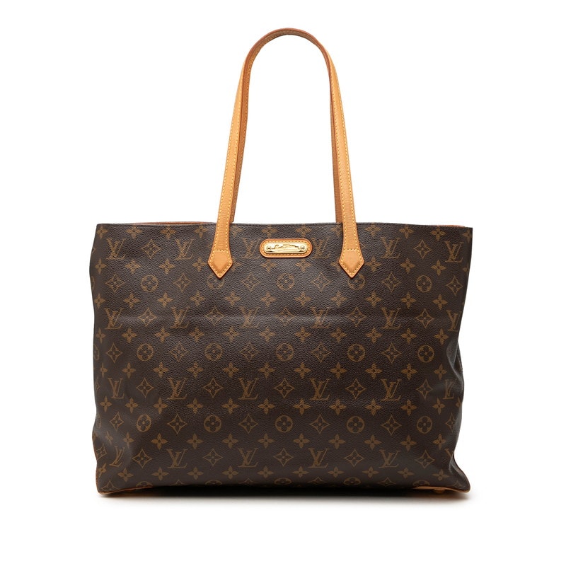 ルイ ヴィトン モノグラム ウィルシャー GM トートバッグ ショルダーバッグ M45645 ブラウン PVC レザー レディース LOUIS VUITTON 【中古】