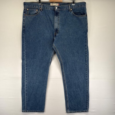 古着 リーバイス Levi's デニム パンツ ジーンズ ジッパーフライ 大きいサイズ 505 5ポケット ストレート W44 L32 ブルー系 メンズ