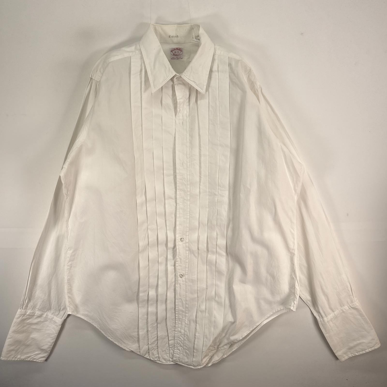 古着 60's~70's/60年代~70年代 ヴィンテージ ブルックスブラザーズ Brooks Brothers 長袖シャツ Makers 6ボタン ドレスシャツ L ホワイト系 無地 メンズ