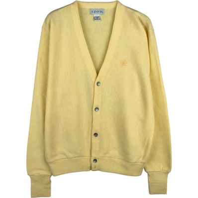 古着 ラコステ LACOSTE IZOD アクリルニットカーディガン USA製 メンズM相当/eaa617151